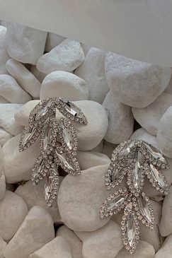 Alternative view of Luxury Zircon Leaf Earrings