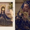 Wedding Culture Lehenga in Velvet Fabric In Blue Color