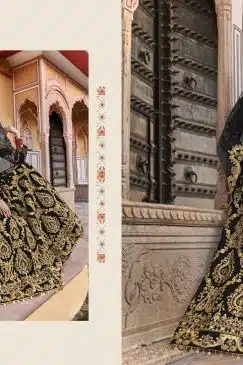 Alternative view of Wedding Culture Lehenga in Velvet Fabric In black Color