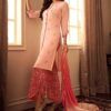Peach Upada Silk Designer Palazzo Suit