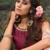 Multi Coloured Soft Net Embroidered Lehenga Choli