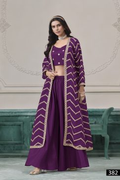 Purple Color Beautiful Wedding And PArtywear Dress