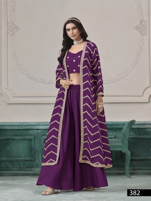 Purple Color Beautiful Wedding And PArtywear Dress