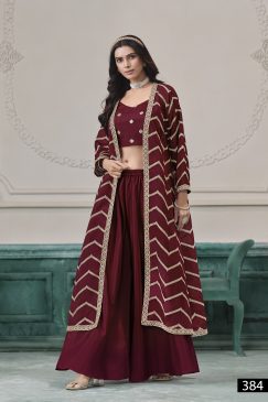 Maroon Color Beautiful Wedding And PArtywear Dress