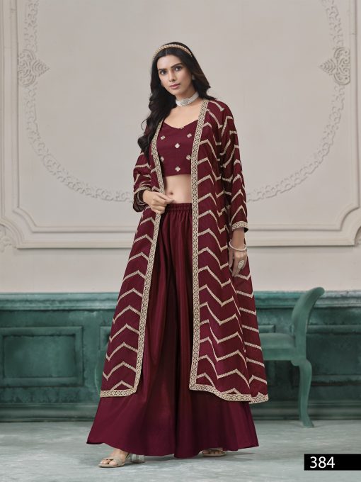 Maroon Color Beautiful Wedding And PArtywear Dress