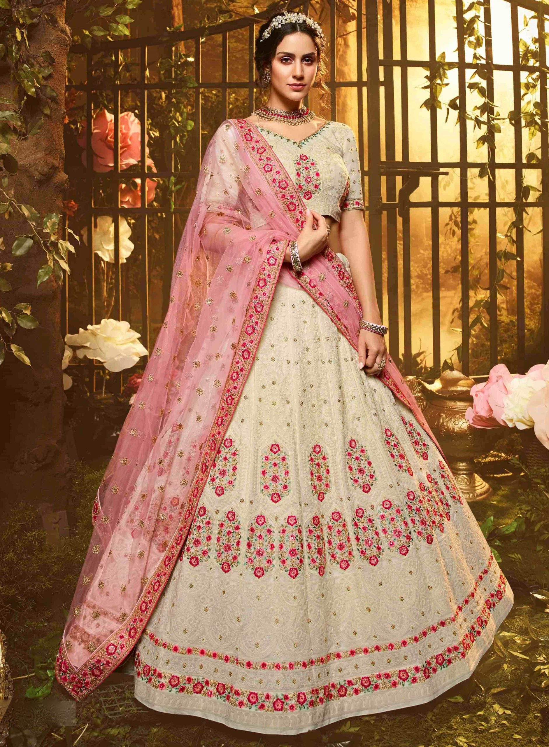 long gown with lehenga