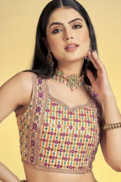 Alternative view of Peach Party Wear Lehenga Choli
