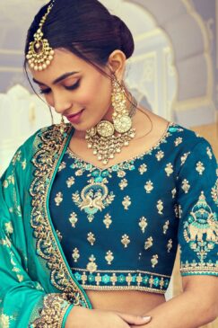 Alternative view of Stone Grey Heavy Silk Lehenga Choli
