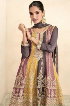 Alternative view of Multicolour Frock Style Palazzo Suit