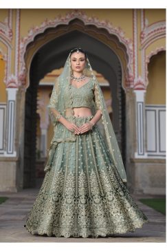 Grey Color Beautiful Lehenga Choli For wedding and Upcoming Season