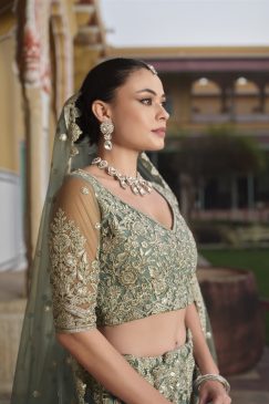 Alternative view of Grey Color Beautiful Lehenga Choli For wedding and Upcoming Season