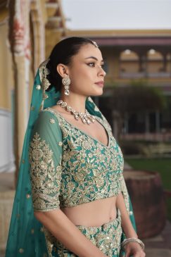 Alternative view of Green Color Beautiful Lehenga Choli For wedding and Upcoming Season