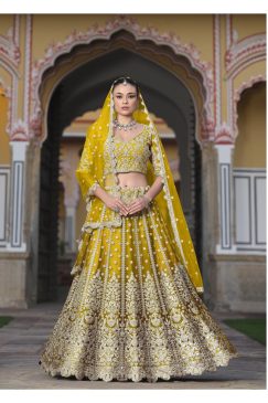 Yellow Color Beautiful Lehenga Choli For wedding and Upcoming Season