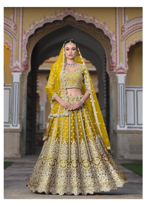 Yellow Color Beautiful Lehenga Choli For wedding and Upcoming Season