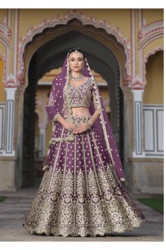 Purple Color Beautiful Lehenga Choli For wedding and Upcoming Season