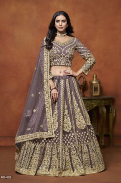 Grey Lehenga Choli For Wedding Function