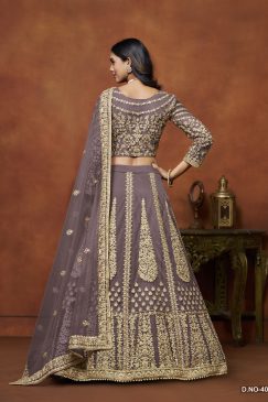 Alternative view of Grey Lehenga Choli For Wedding Function