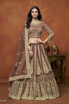 Buy Now Brown Coffee Lehenga Choli For Wedding Function