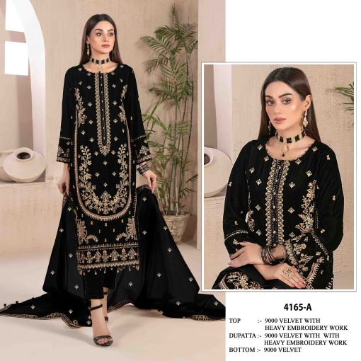 Black Color Beautiful Velvet Dress