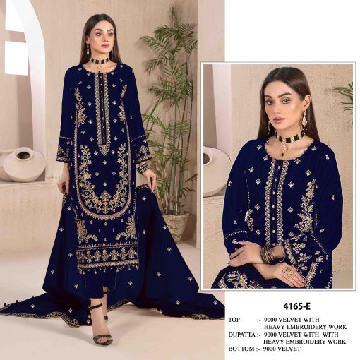 BLue Color Beautiful Velvet Dress