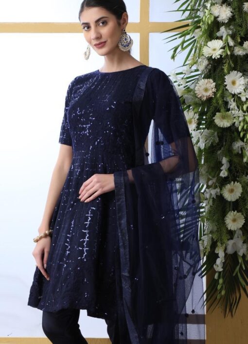 navy blue wedding shawl