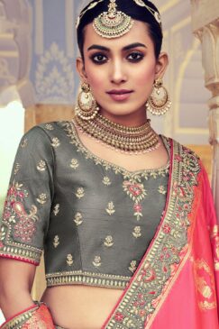 Alternative view of Dusty Grey Silk Lehenga Choli