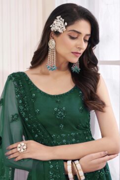 Alternative view of Green Party Wear Lehenga Choli