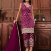 Emely Wine Pant Suit With Jacket