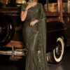 Mehendi Digital Net Heavy Work Saree