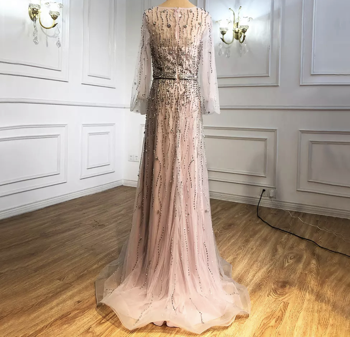Beaded discount evening gown