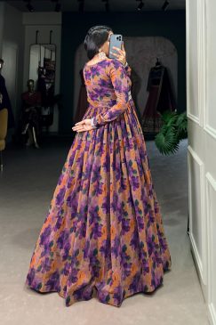Alternative view of Floral Finesse With A Georgette Touch Gown