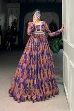 Floral Finesse With A Georgette Touch Gown