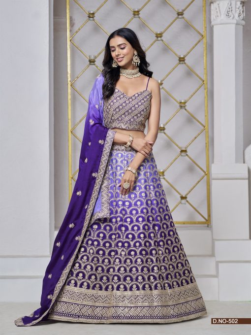 Blue Color Beautiful Wedding Function Lehenga Choli