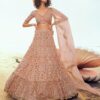 Peach Soft Net Sequinned Lehenga Choli