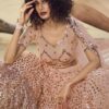 Peach Soft Net Sequinned Lehenga Choli