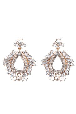 Cubic Crystal Drop Earrings