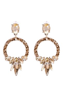 Trendy Brown Boho Drop Earrings