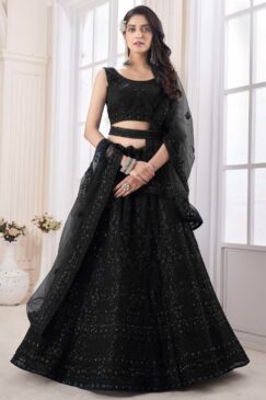 Black Party Wear Lehenga Choli