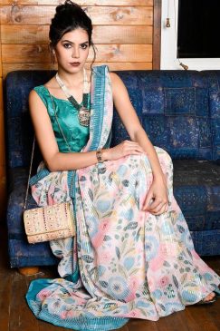 Alternative view of Partywear Saree for Wedding function