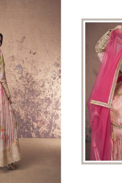 Alternative view of Beautiful Partywear Anarkali Gown In Georgette Fabric For upcoming Festival