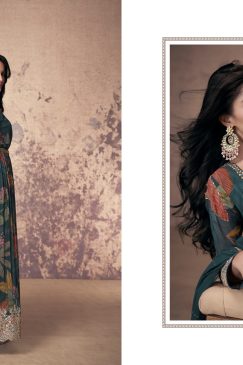 Alternative view of Beautiful Partywear Anarkali Gown In Georgette Fabric For upcoming Festival