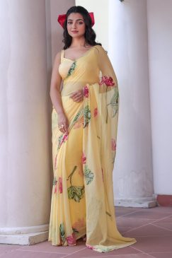 Exclusive Floral Handwork Saree