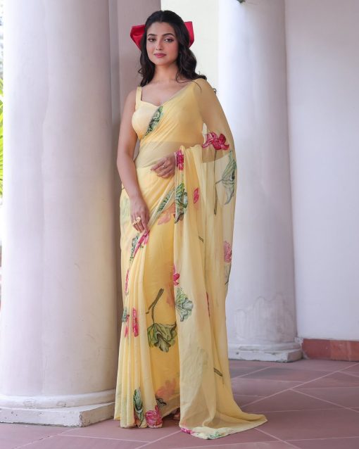Exclusive Floral Handwork Saree