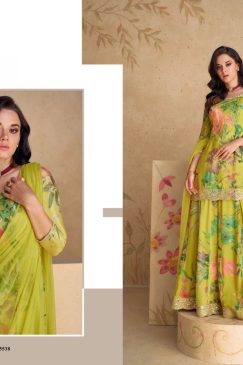 Alternative view of Floral Print PartyWear Dress In Chinon Fabric