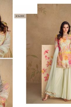 Alternative view of Wedding Wear Floral Print dress In Chinon Fabric