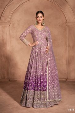 Designer Partywear Dress in Georgette Fabric