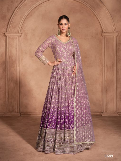 Designer Partywear Dress in Georgette Fabric