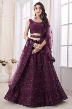 Wine Party Wear Lehenga Choli
