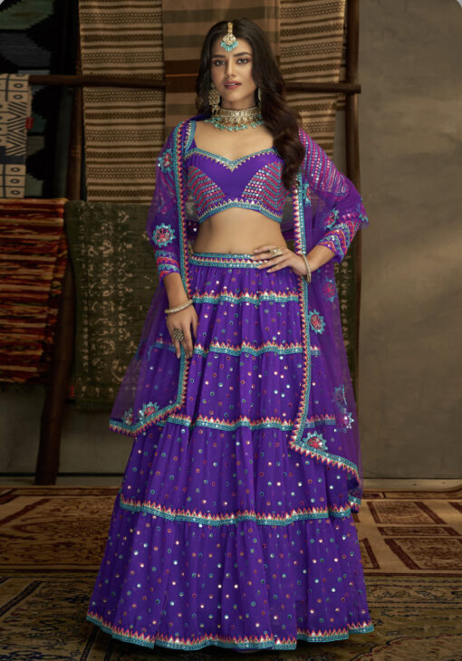 Euphoria Purple Georgette Lehenga Choli