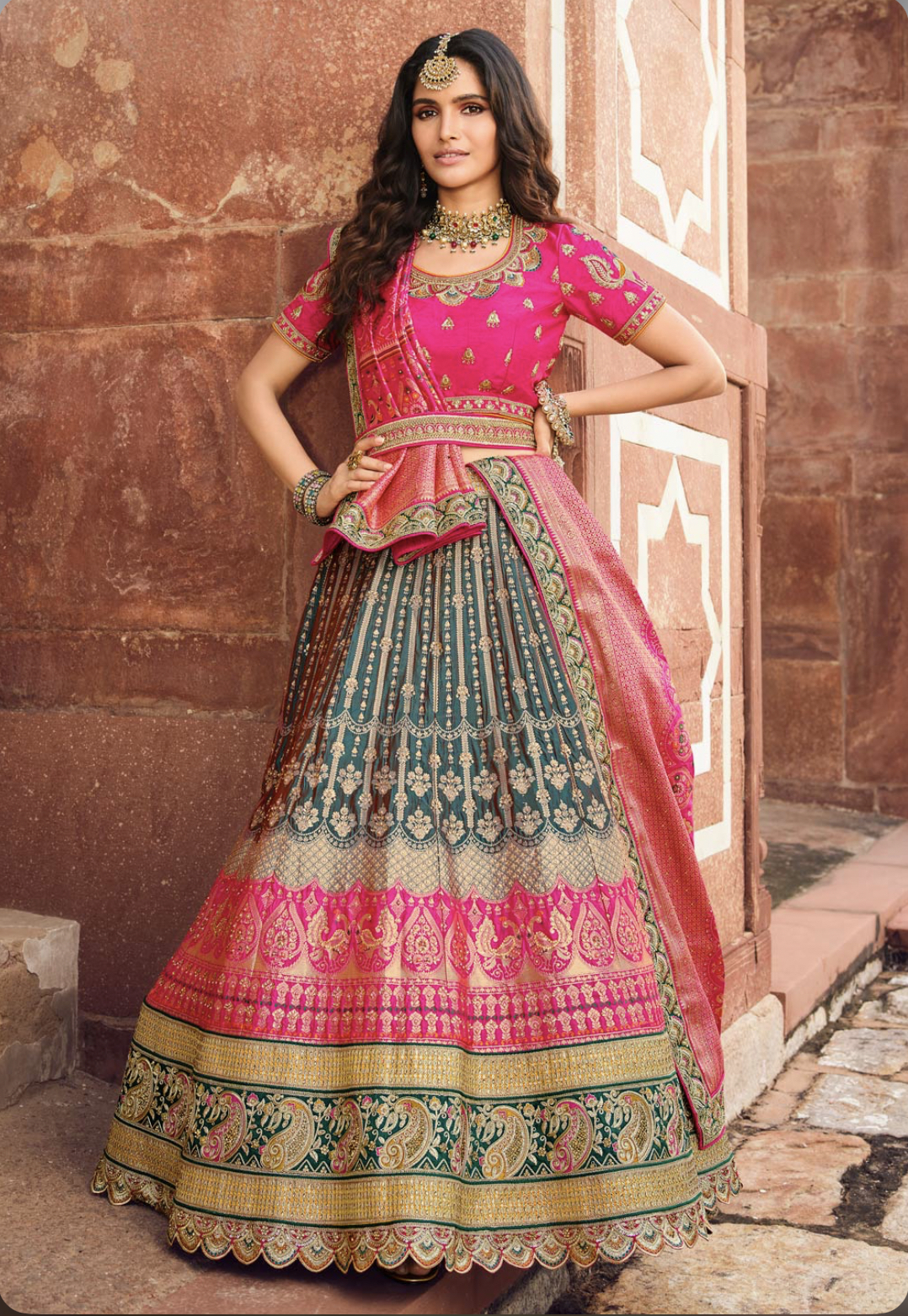 Banarasi silk hotsell lehenga choli designs